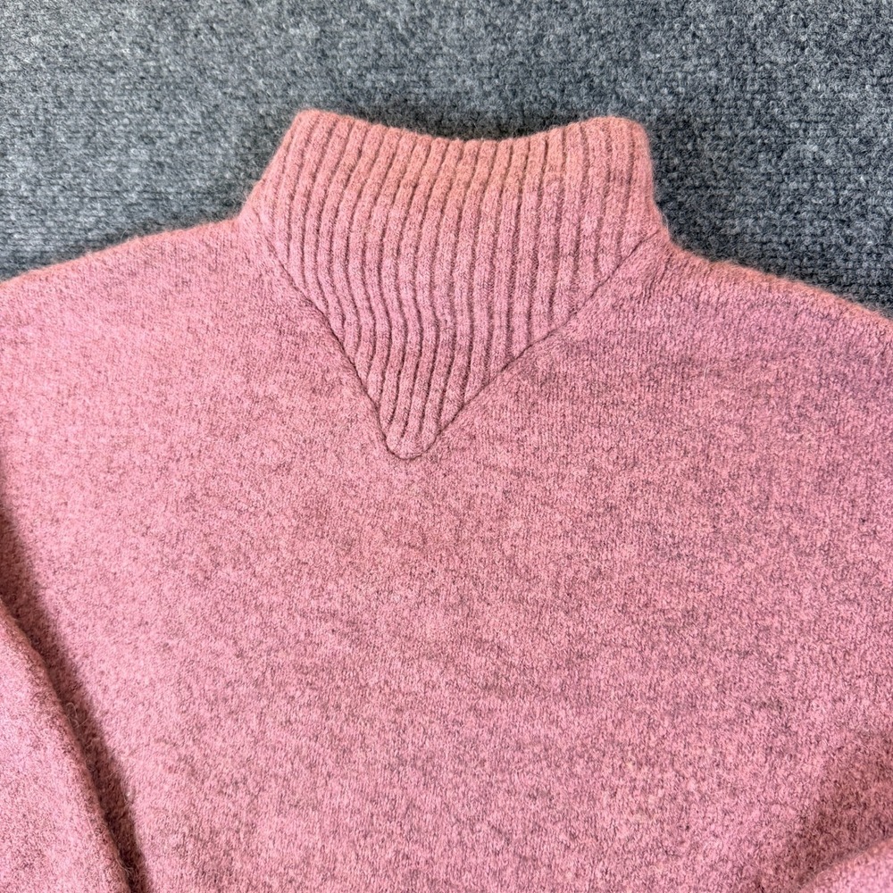 Madewell Dillon Pullover Sweater‎ Womens 2XS Heather Loganberry Ribbed Mock Neck - Picture 3 of 9